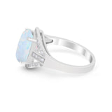 Art Deco Engagement Bridal Ring Simulated Cubic Zirconia 925 Sterling Silver BA1059