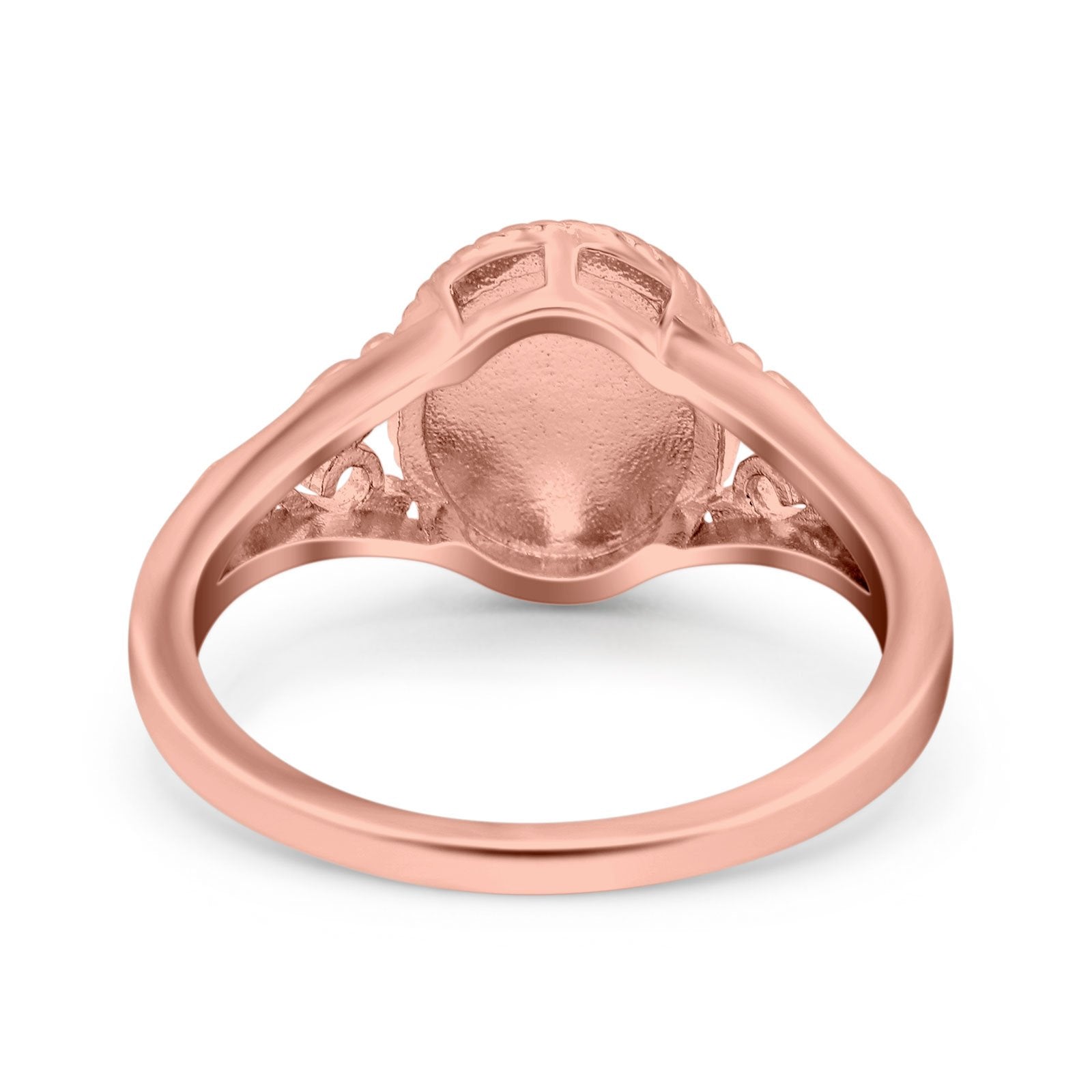 Solitaire Oval Lab Created Opal Wedding Ring Cubic Zirconia 925 Sterling Silver