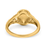 Solitaire Oval Lab Created Opal Wedding Ring Cubic Zirconia 925 Sterling Silver