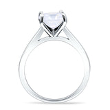 Asscher Cut Vintage Style Solitaire Ring 925 Sterling Silver