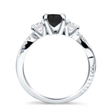 Infinity Round Three Stone Ring Cubic Zirconia 925 Sterling Silver