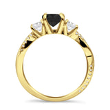 Infinity Round Three Stone Ring Cubic Zirconia 925 Sterling Silver