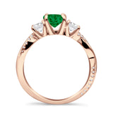 Infinity Round Three Stone Ring Cubic Zirconia 925 Sterling Silver