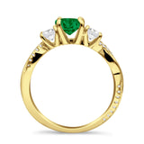 Infinity Round Three Stone Ring Cubic Zirconia 925 Sterling Silver