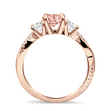 Infinity Round Three Stone Ring Cubic Zirconia 925 Sterling Silver