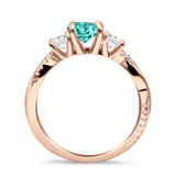 Infinity Round Three Stone Ring Cubic Zirconia 925 Sterling Silver