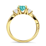 Infinity Round Three Stone Ring Cubic Zirconia 925 Sterling Silver