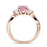 Infinity Round Three Stone Ring Cubic Zirconia 925 Sterling Silver