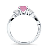 Infinity Round Three Stone Ring Cubic Zirconia 925 Sterling Silver