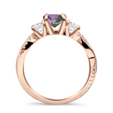 Infinity Round Three Stone Ring Cubic Zirconia 925 Sterling Silver