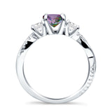 Infinity Round Three Stone Ring Cubic Zirconia 925 Sterling Silver