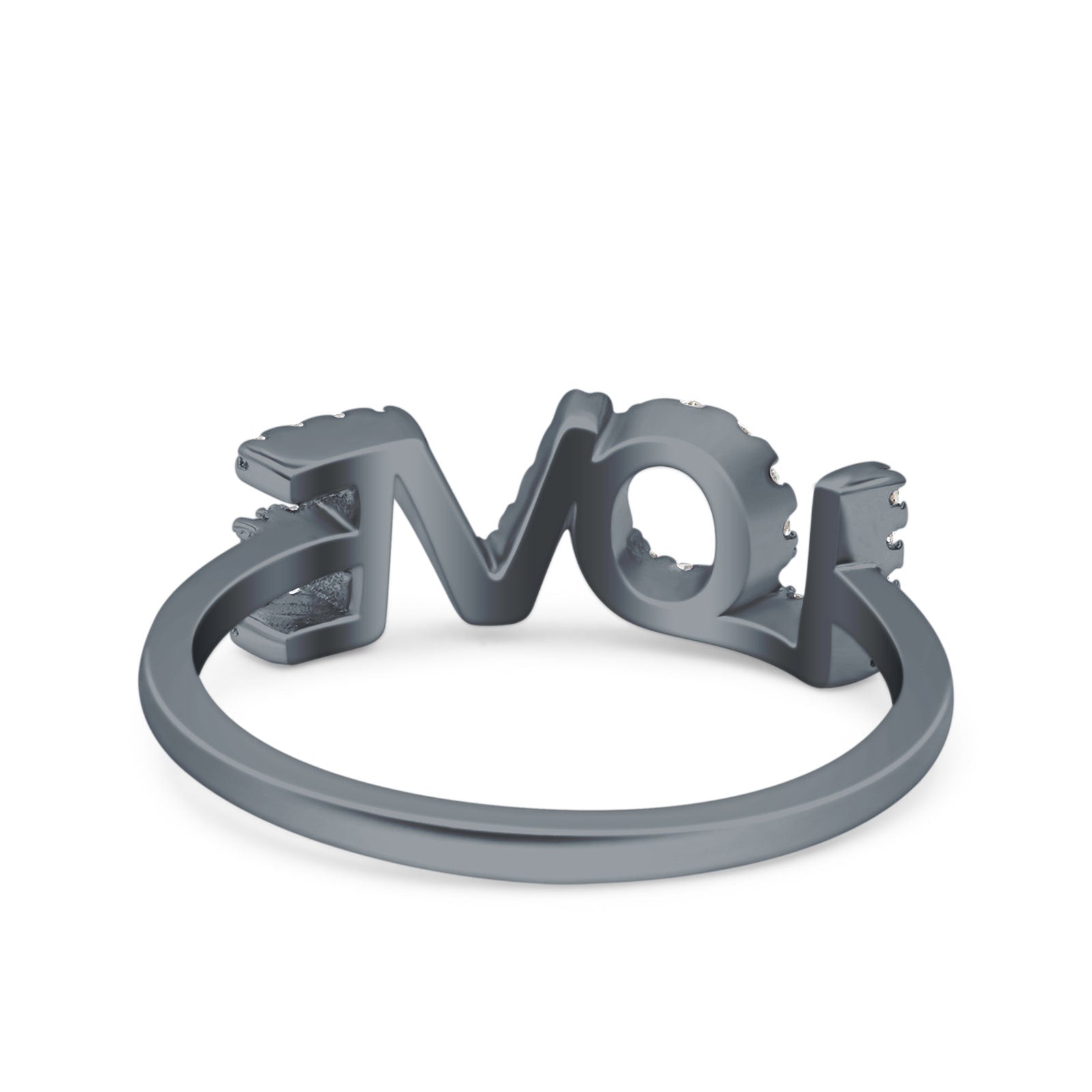 Love Ring Wedding Engagement Eternity Band Simulated Cubic Zirconia 925 Sterling Silver (6mm)