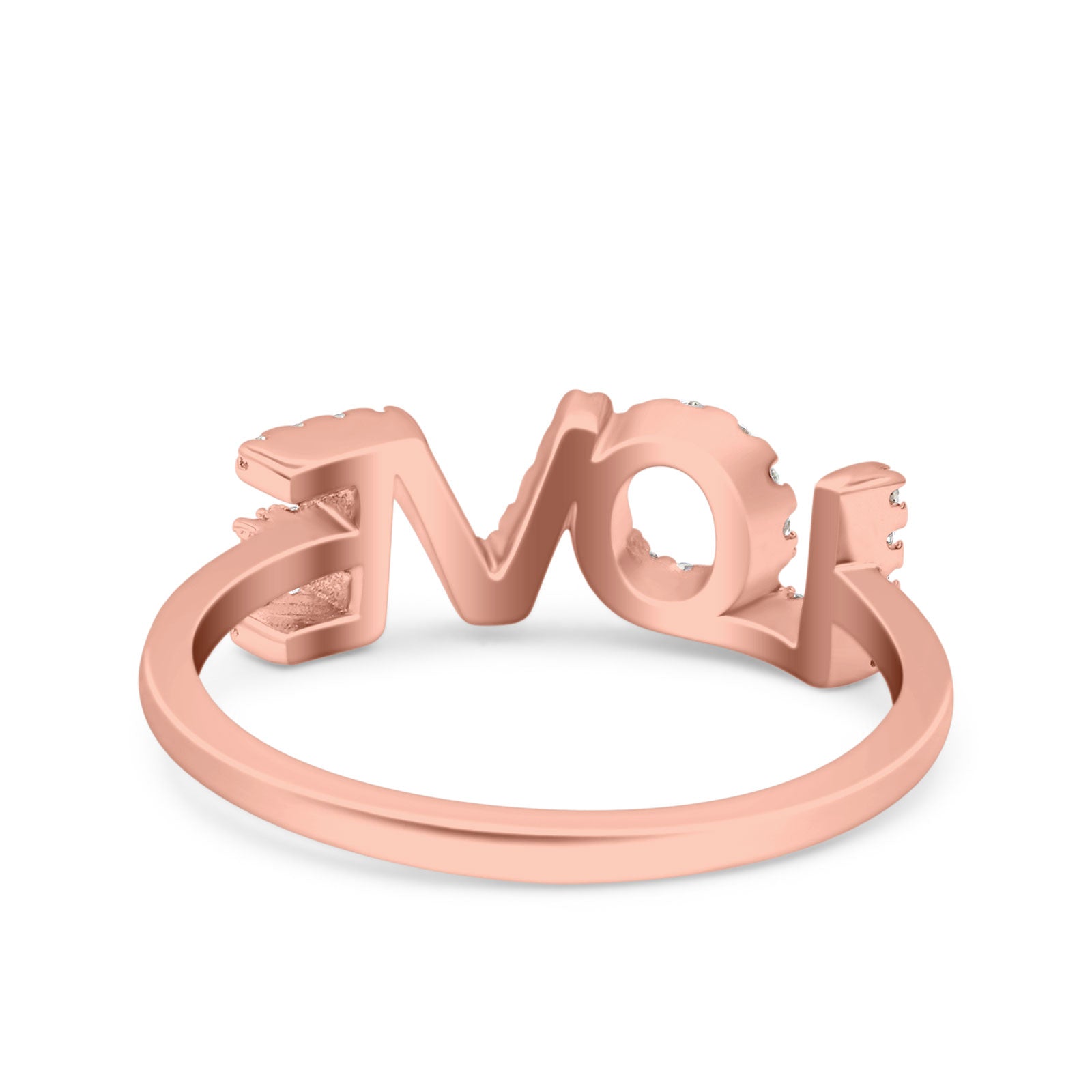 Love Ring Wedding Engagement Eternity Band Simulated Cubic Zirconia 925 Sterling Silver (6mm)