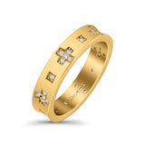 Eternity Ring Wedding Engagement Band Round Simulated Cubic Zirconia 925 Sterling Silver (4.5mm)