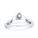 Princess Cut Art Deco Engagement Wedding Half Eternity Ring Simulated CZ 925 Sterling Silver