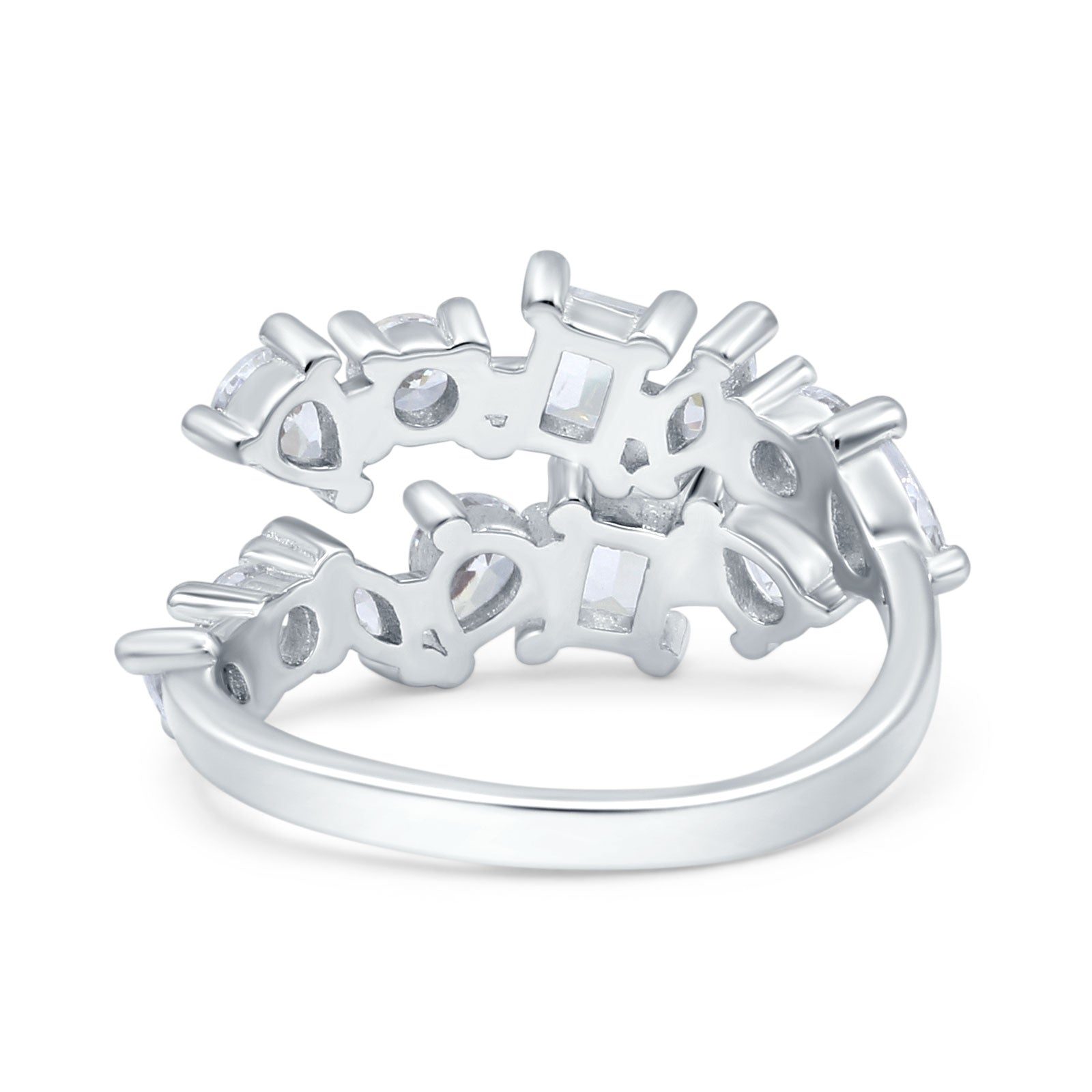 Vintage style Wedding Rings Cubic Zirconia 925 Sterling Silver