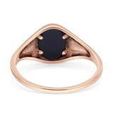 Signet Oval Thumb Ring Fashion Solid 925 Sterling Silver