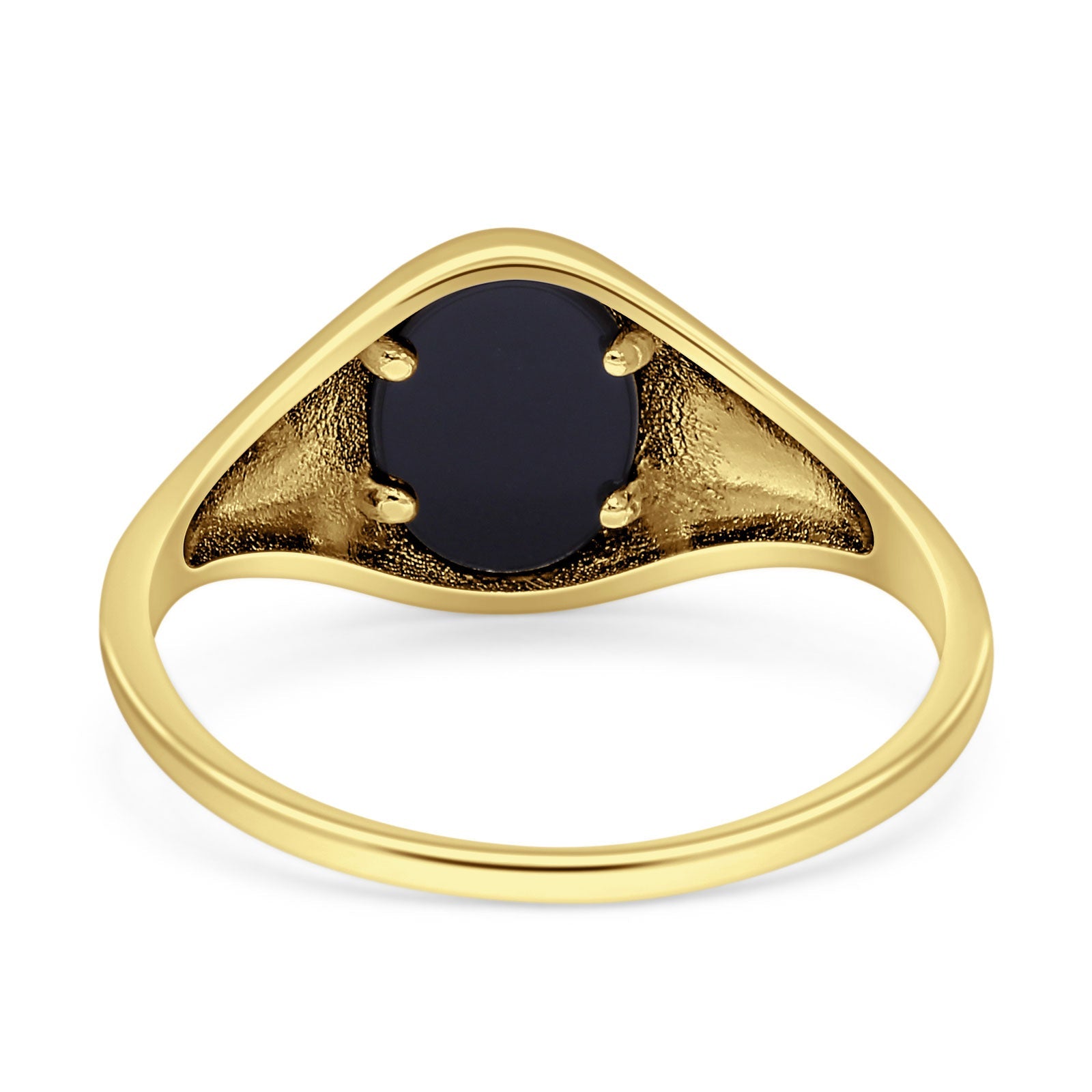 Signet Oval Thumb Ring Fashion Solid 925 Sterling Silver