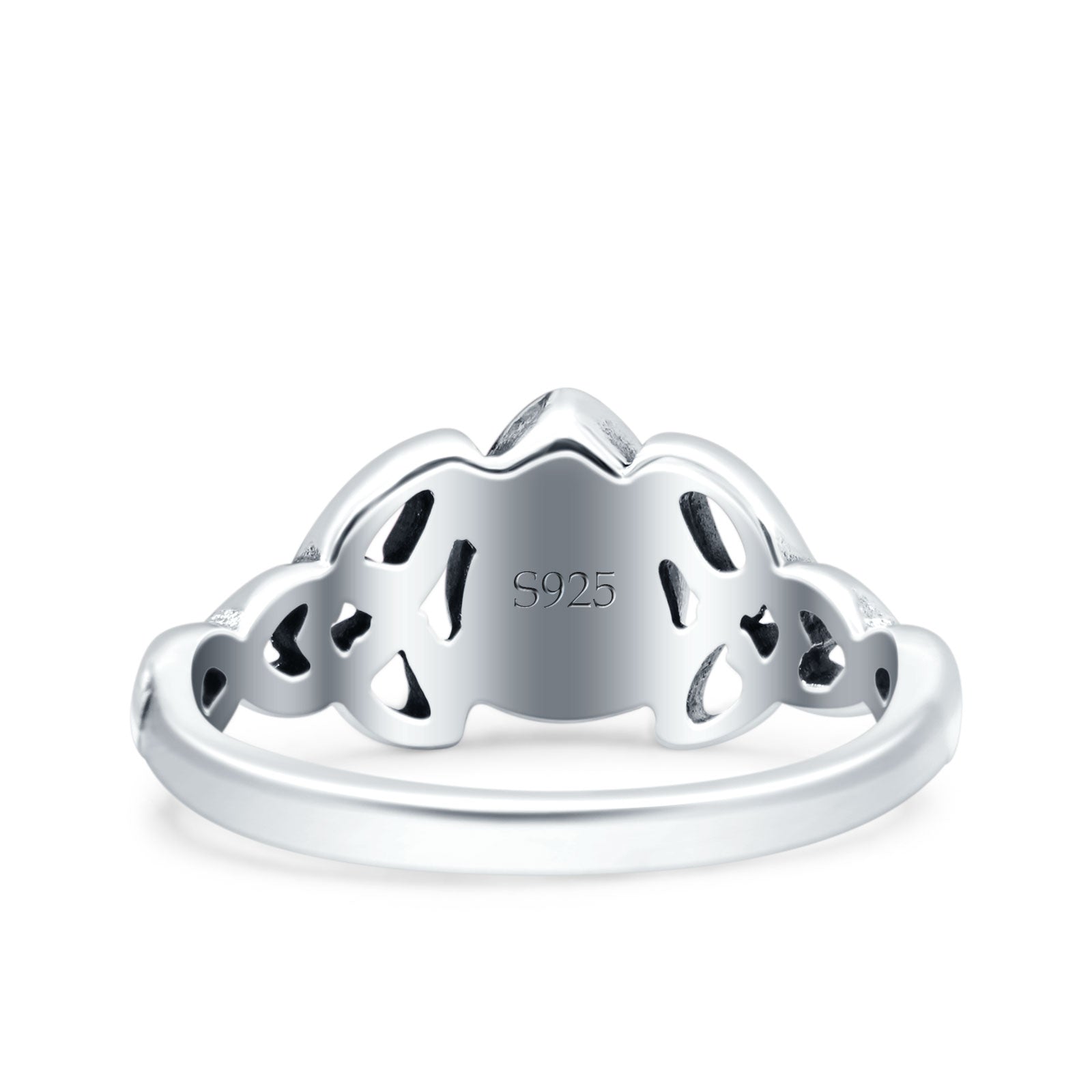 Celtic Pear Lab Opal Ring Solid Oxidized 925 Sterling Silver