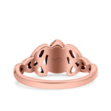 Celtic Pear Lab Opal Ring Solid Oxidized 925 Sterling Silver