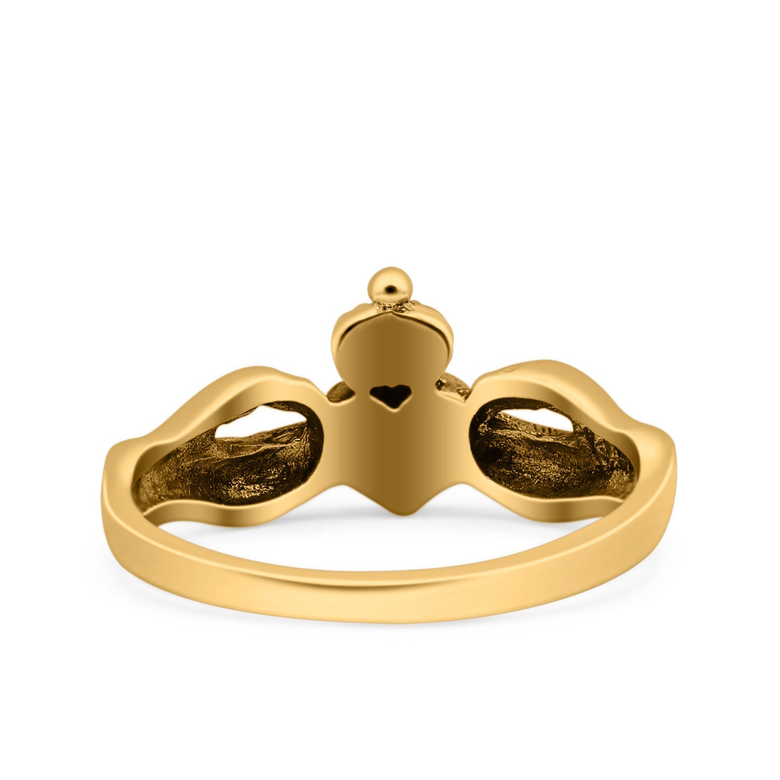 Petite Dainty Heart Lab Opal Ring Solid Oxidized 925 Sterling Silver