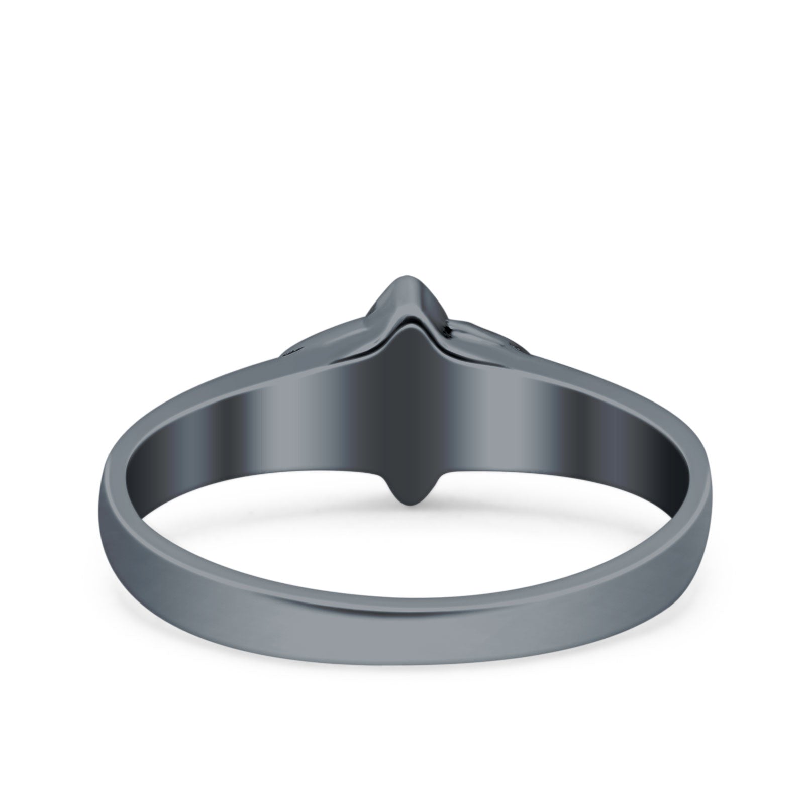 Celtic Style Marquise Lab Opal Ring Solid Oxidized 925 Sterling Silver