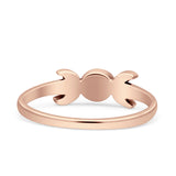 Moon Thumb Ring Statement Fashion Oxidized Lab Created Opal Solid 925 Sterling Silver