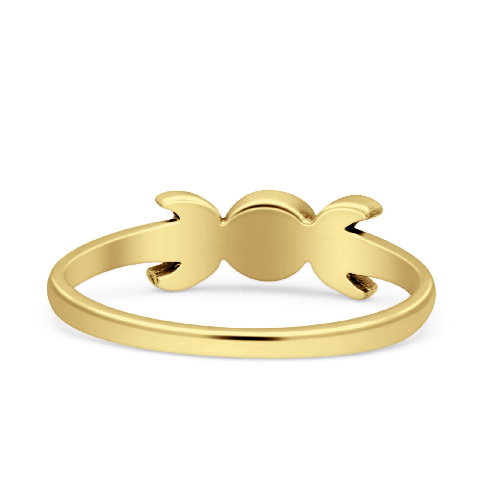 Moon Thumb Ring Statement Fashion Oxidized Lab Created Opal Solid 925 Sterling Silver