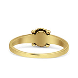 Vintage Style Oval Thumb Ring Statement Fashion Oxidized Lab Created Opal Solid 925 Sterling Silver