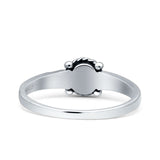 Vintage Style Oval Thumb Ring Statement Fashion Oxidized Lab Created Opal Solid 925 Sterling Silver