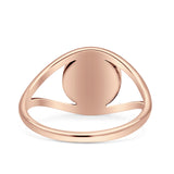 Round Thumb Ring Statement Fashion Oxidized Lab Created Opal Solid 925 Sterling Silver