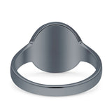 Peace Sign Thumb Ring Lab Created Opal 925 Sterling Silver