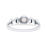 Moon Phases Oxidized Thumb Ring Statement Fashion Ring Lab Created Opal 925 Sterling Silver