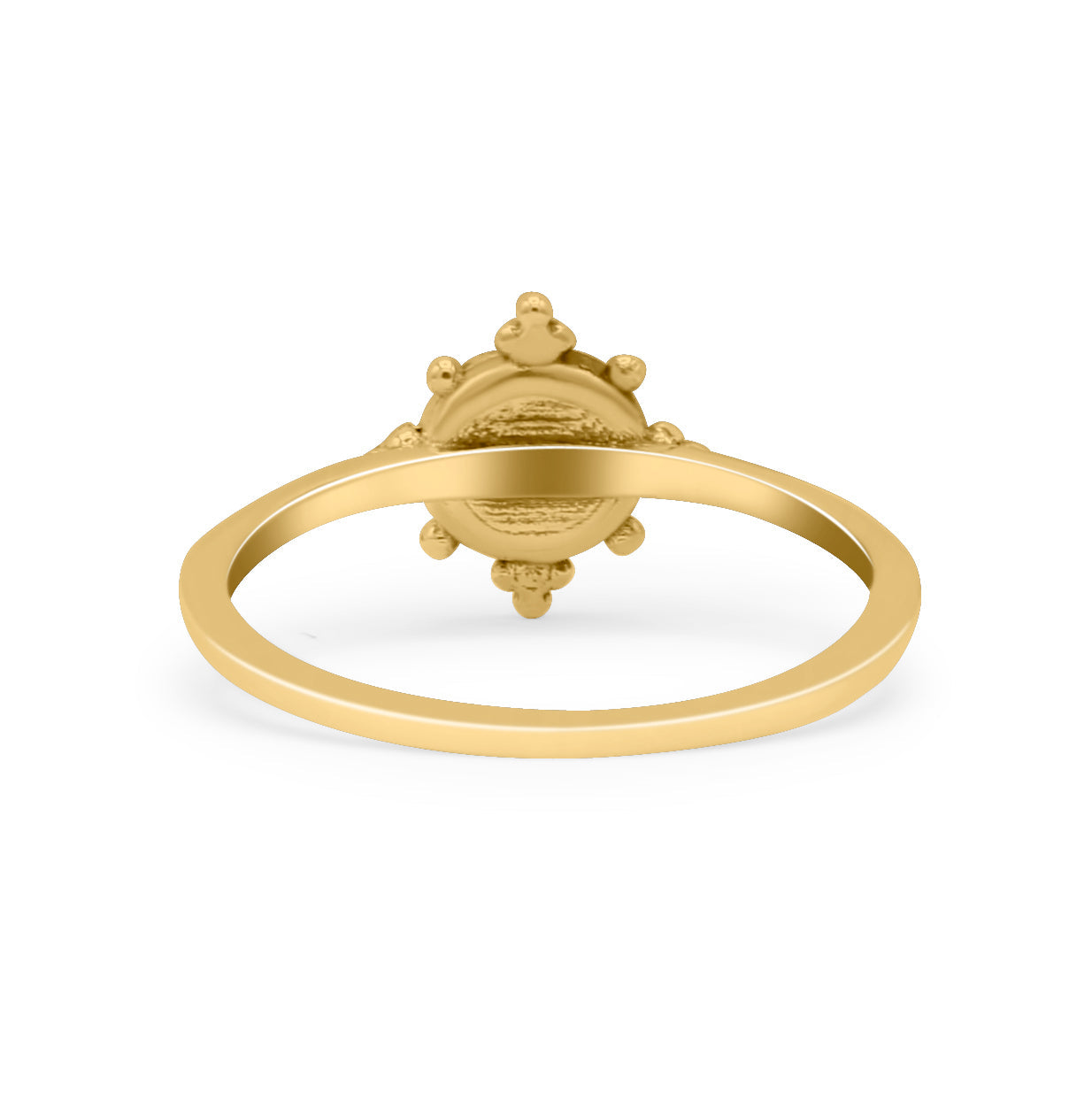 Art Deco Bridal Wedding Engagement Ring Round Lab Created White Opal 925 Sterling Silver