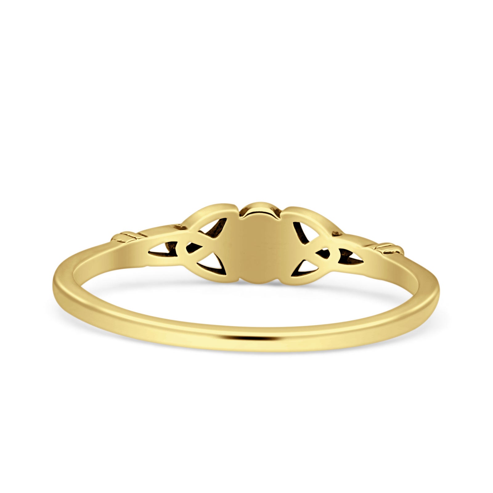 Weave Trinity Celtic Oval Thumb Ring Statement Fashion Oxidized Lab Created Opal 925 Sterling Silver