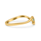 Wave & Star Wedding Engagement Ring Lab Created Opal 925 Sterling Silver