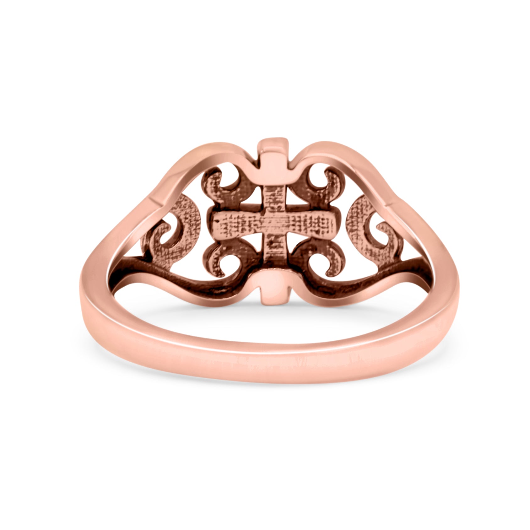 Cross Wedding Engagement Ring Lab Created Opal 925 Sterling Silver