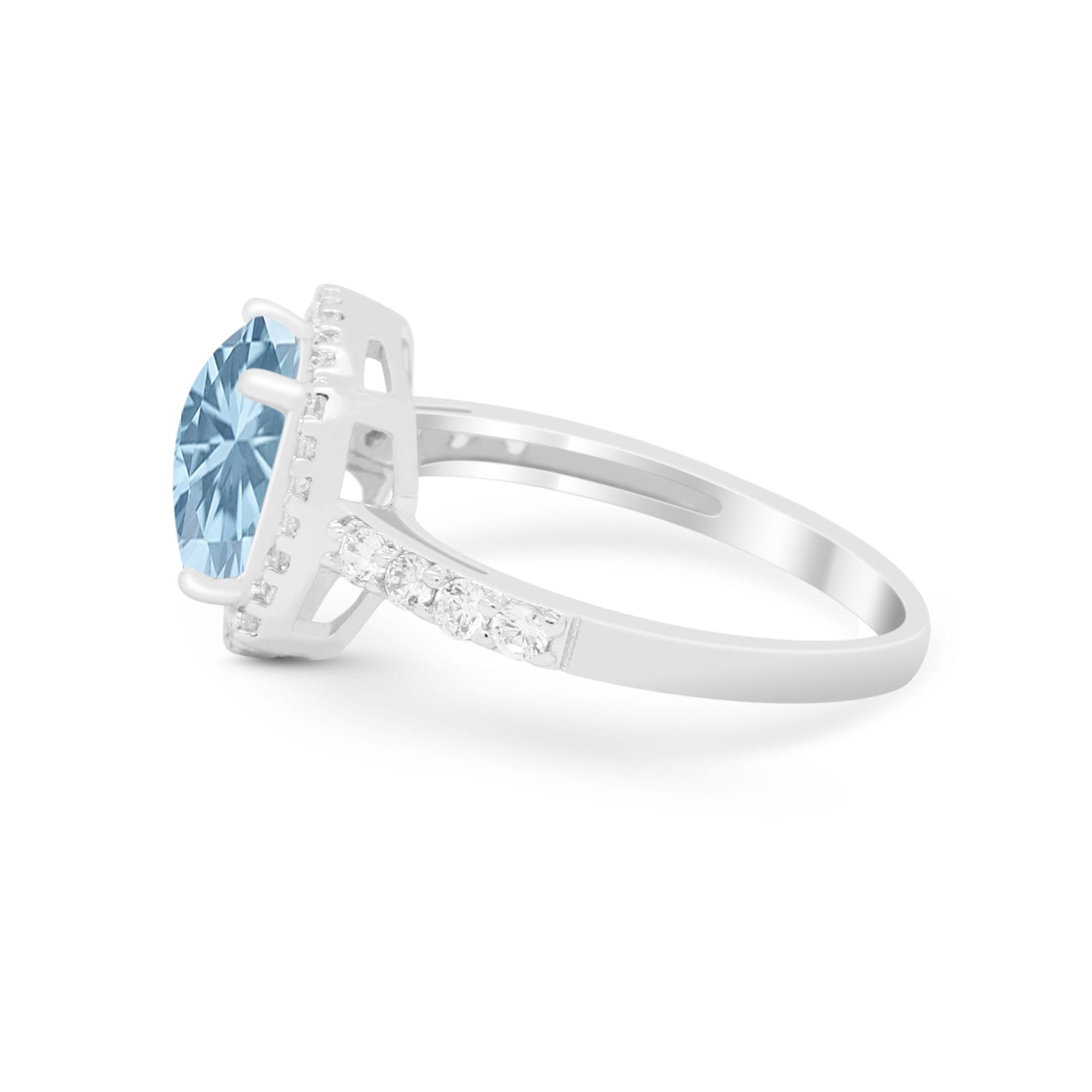 Art Deco Cushion Cut Engagement Ring Simulated Cubic Zirconia 925 Sterling Silver