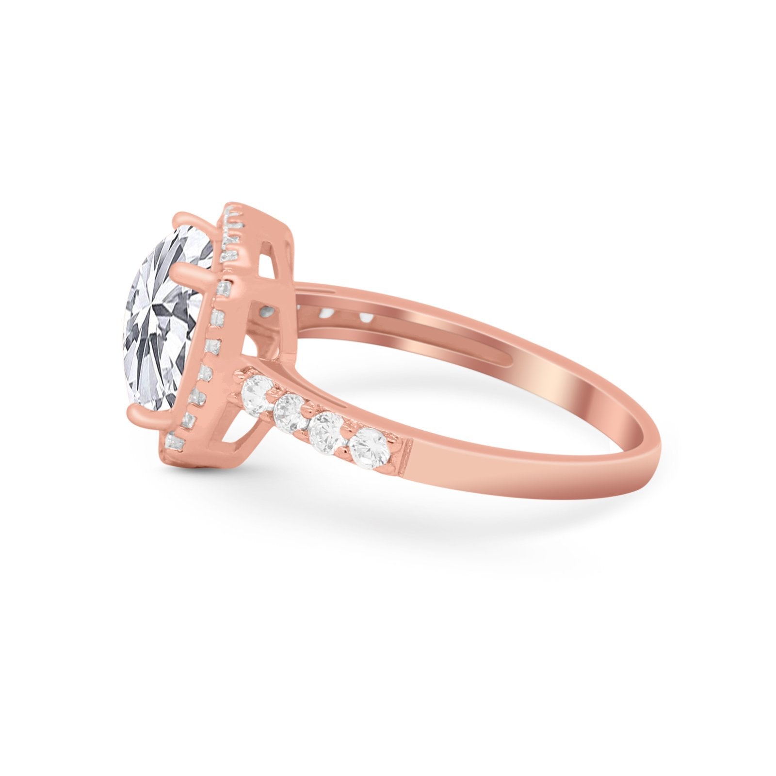 Art Deco Cushion Cut Engagement Ring Simulated Cubic Zirconia 925 Sterling Silver
