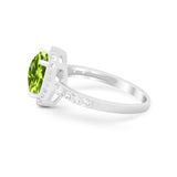 Art Deco Cushion Cut Engagement Ring Simulated Cubic Zirconia 925 Sterling Silver