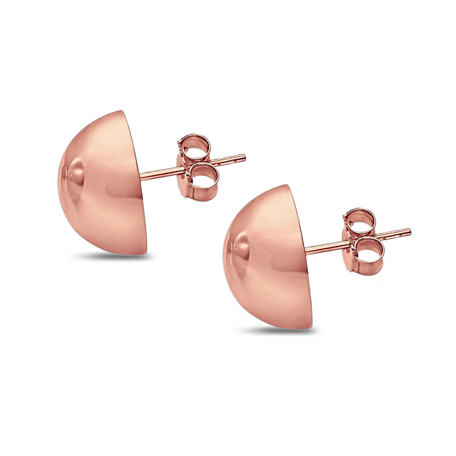Stud Earrings Round 925 Sterling Silver (6mm-18mm)
