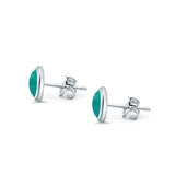 Half Ball Stud Earrings Round 925 Sterling Silver (5mm-16mm)