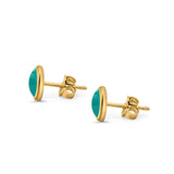 Half Ball Stud Earrings Round 925 Sterling Silver (5mm-16mm)