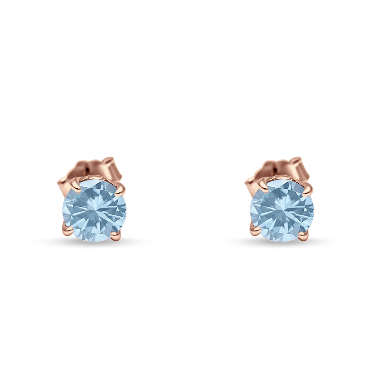 Round Hidden Halo Stud Earring Cubic Zirconia 925 Sterling Silver