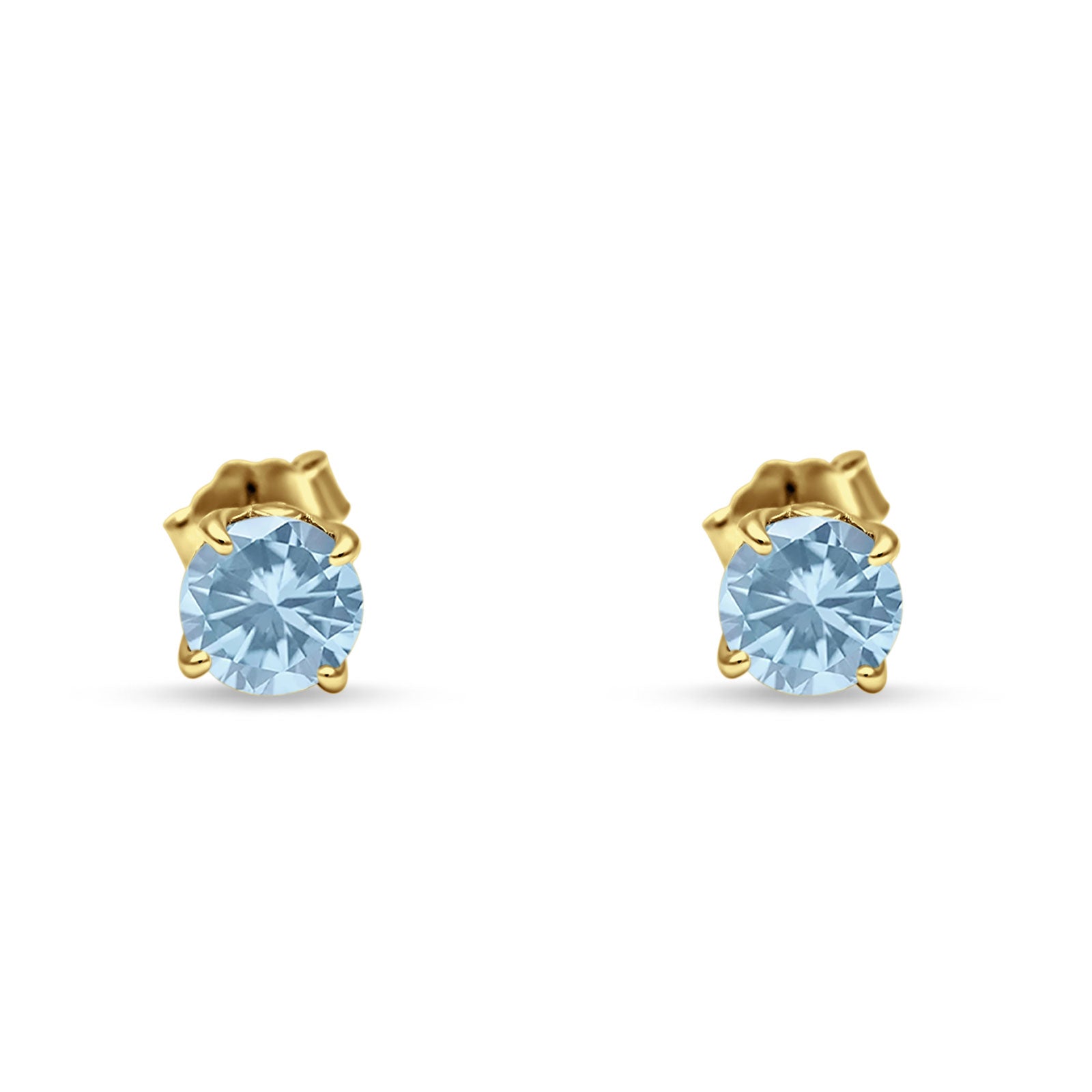 Round Hidden Halo Stud Earring Cubic Zirconia 925 Sterling Silver
