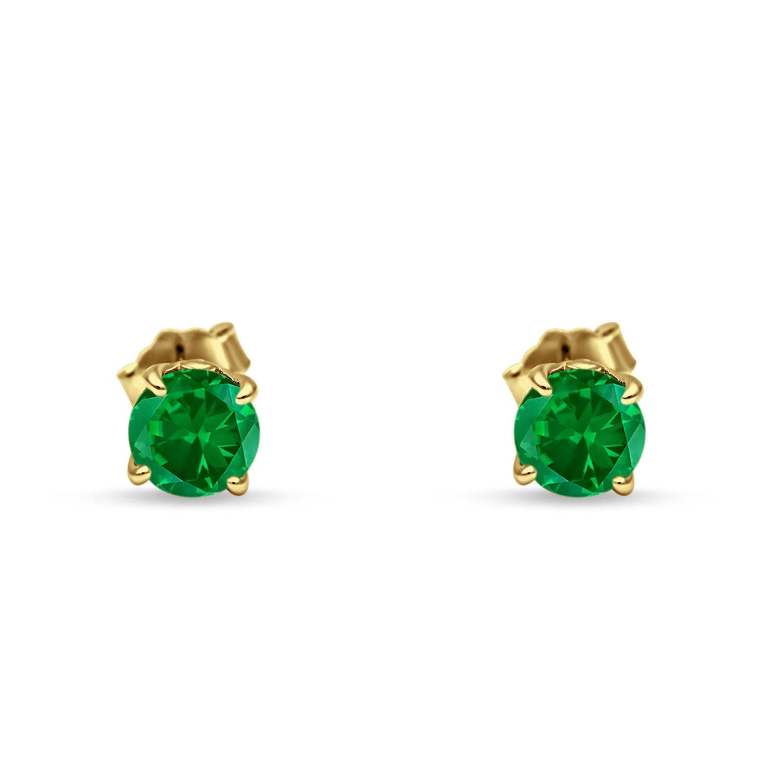 Round Hidden Halo Stud Earring Cubic Zirconia 925 Sterling Silver