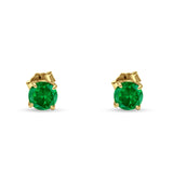 Round Hidden Halo Stud Earring Cubic Zirconia 925 Sterling Silver