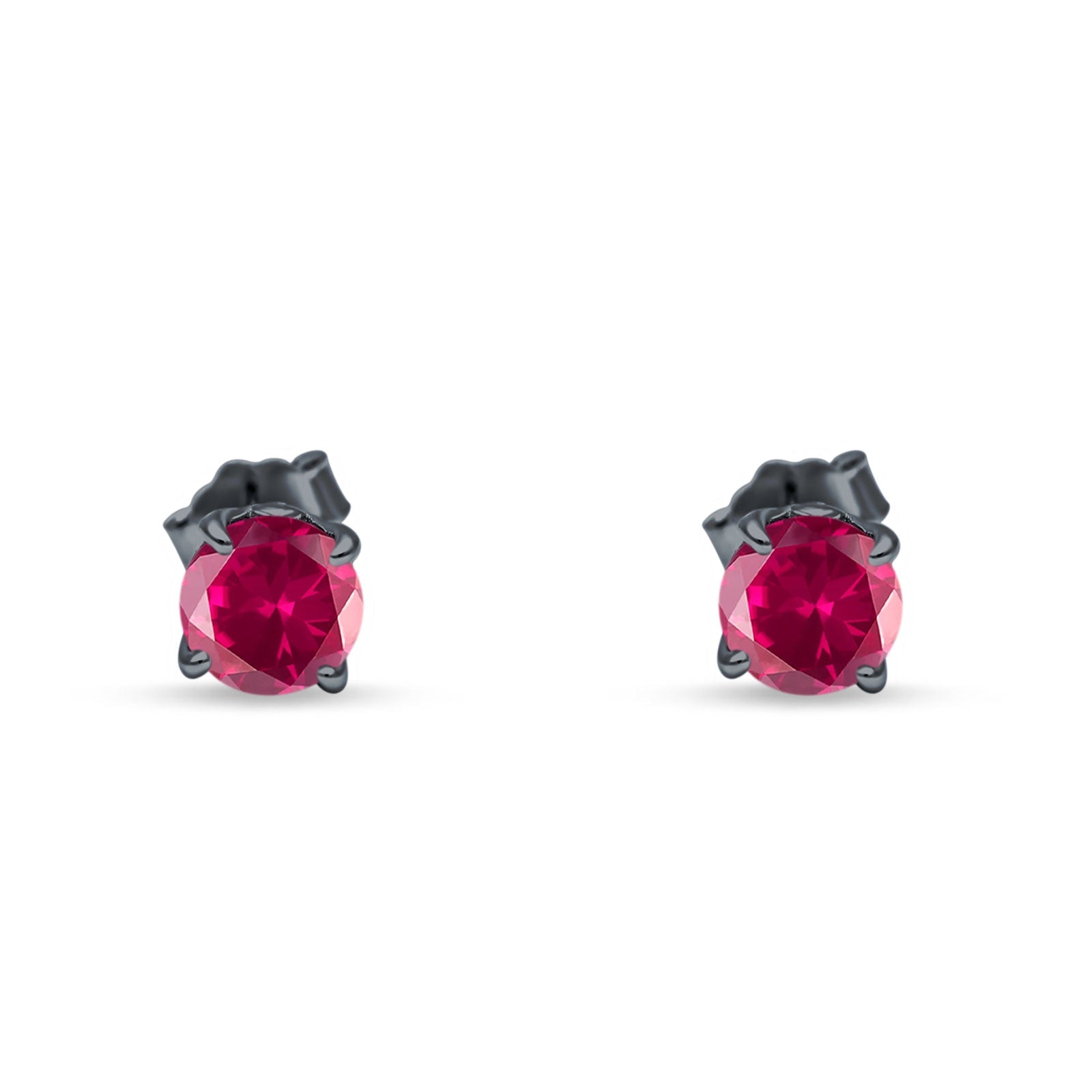 Round Hidden Halo Stud Earring Cubic Zirconia 925 Sterling Silver