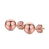Ball Stud Earrings Round 925 Sterling Silver (2mm-18mm)
