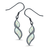 Marquise Drop Dangle Earrings Created Opal 925 Sterling Silver(30mm)
